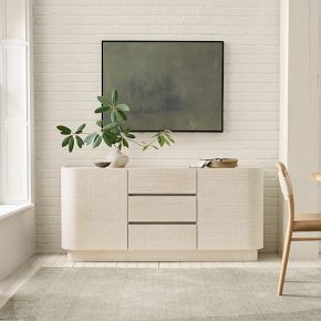 Solstice Painted Raffia Buffet (64") | West Elm (US)