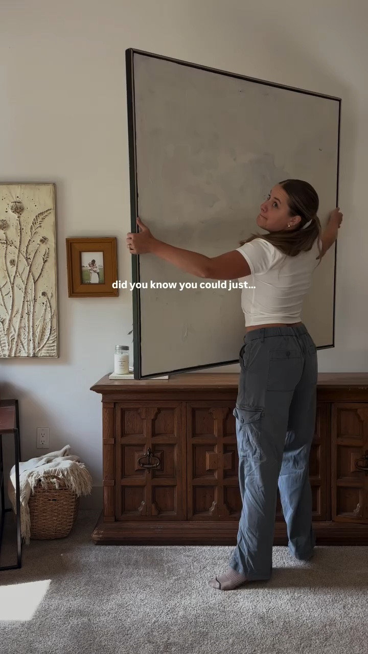 Found this huge mixed media canvas at the thrift store and felt like it needed a second life ✨

Who knew all you needed was a little painter’s tape + spackling to make it look like you have a high end custom textured art piece. annnnd the best part is… my four year old did most of it 👩🏼‍🎨

Comment SHOP if you want the exact materials we used.