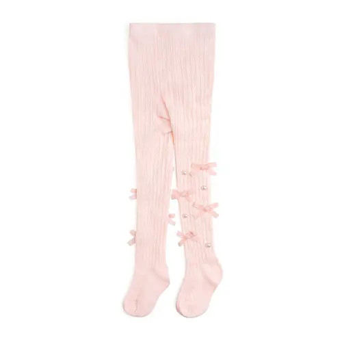 Sweet Wink Bedazzled Bow Tights in Pink at Nordstrom, Size 6 | Nordstrom