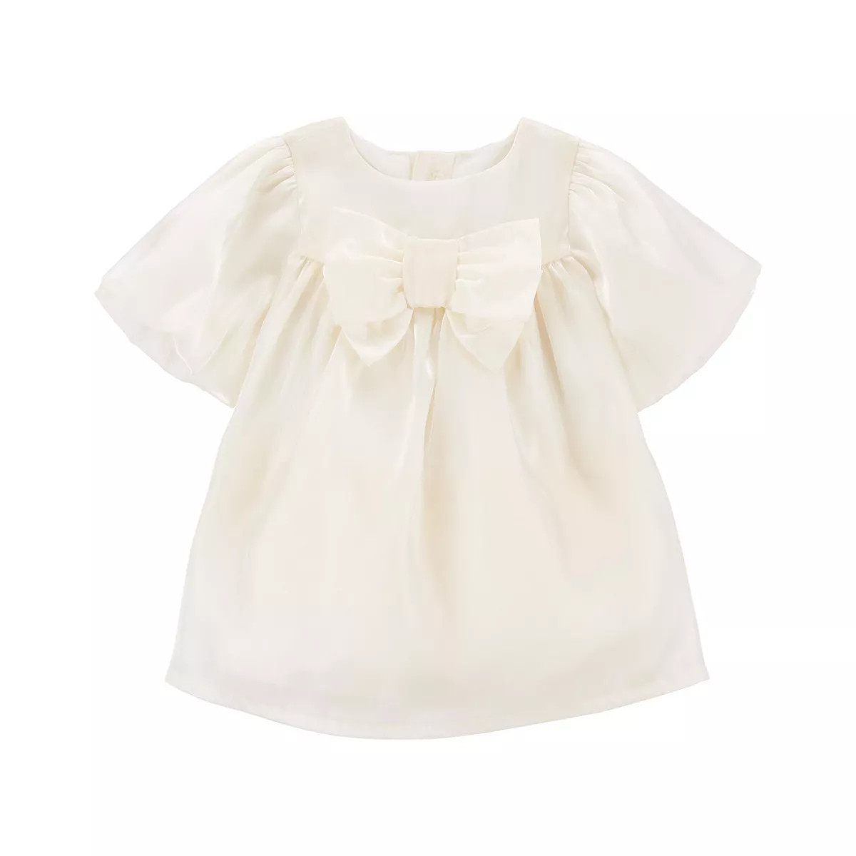 Baby Girl Carter's Gold Cream Holiday Bow Dress | Kohl's