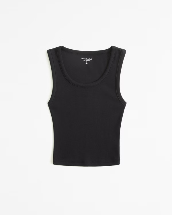 Essential High Scoopneck Rib Tank | Abercrombie & Fitch (US)