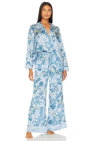 Free People x Intimately FP Dreamy Days Pajama Set In Misty Combo from Revolve.com | Revolve Clothing (Global)