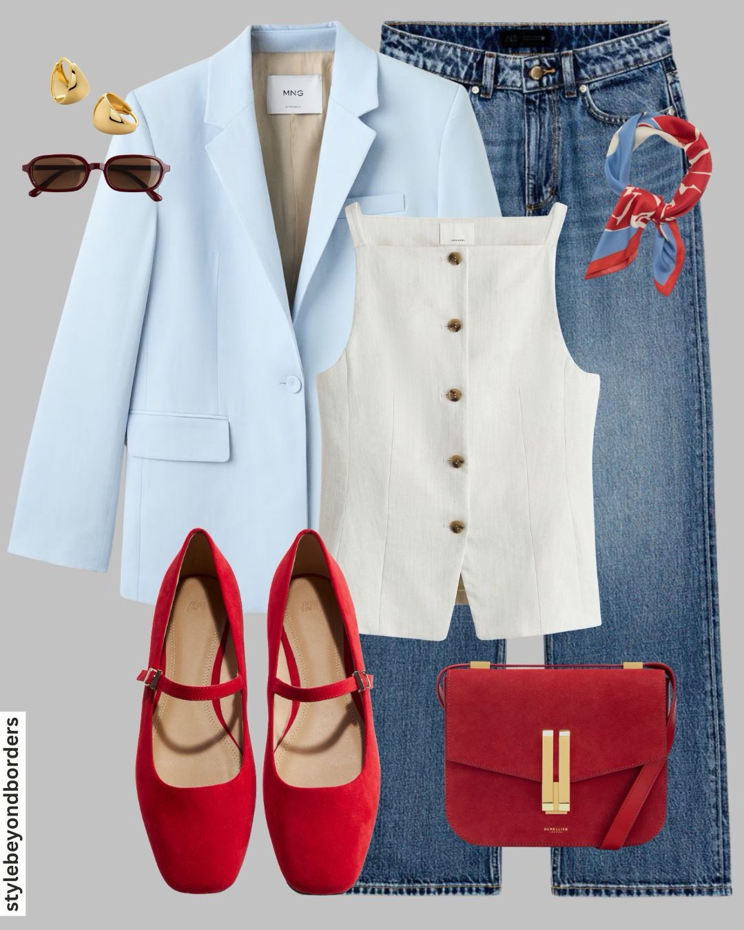Powder blue blazer outfit stlying 🦋🩵



Tags: blazer, powder blue blazer, summer blazer, single breasted blazer, double breasted blazer, waistcoat, yellow vest, white waistcoat, baby blue vest, polka dot maxi skirt, red bag, red ballet flats, kitten heels, braided ballet flats, straight denim jeans, white twill trousers, yellow linen trousers, wide leg trousers, brown tailored trousers, H&M, Zara, Mango, spring outfit, chic outfit, elegant outfit, capsule wardrobe, office outfit

#LTKworkwear #LTKstyletip #LTKspring