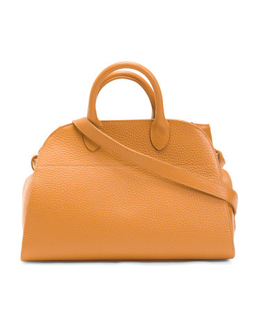 Made In Italy Leather Satchel | TJ Maxx
