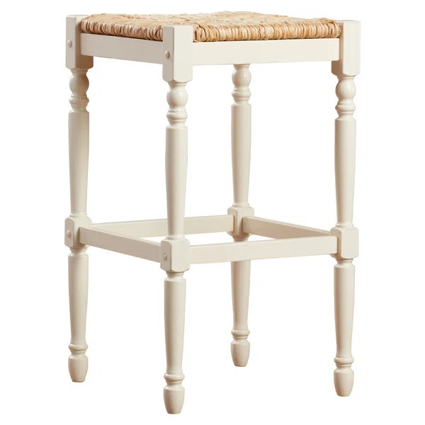 Chiem Counter Stool with Solid Wood Frame | Wayfair North America