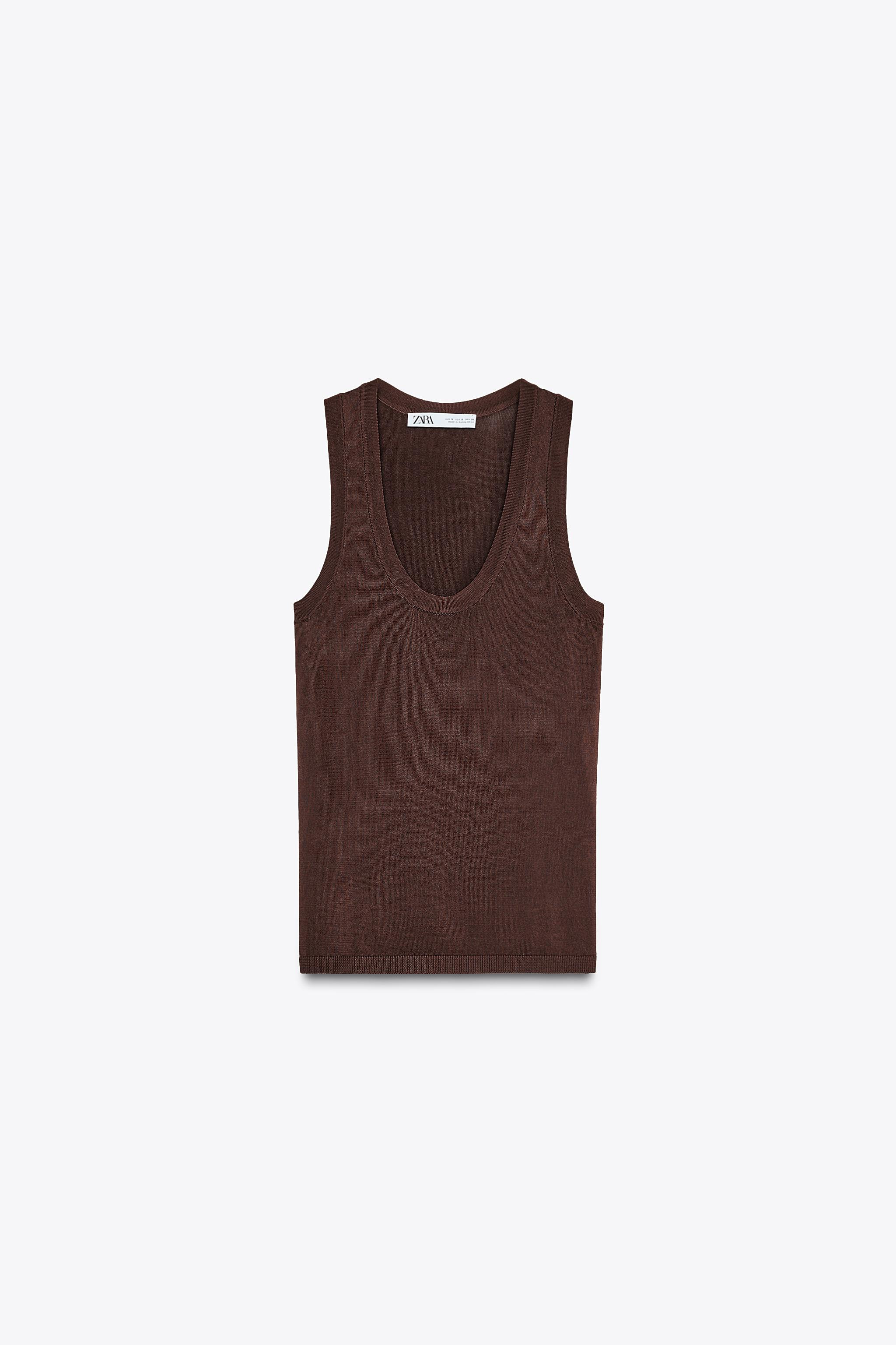 BASIC PLAIN KNIT TOP | Zara UK