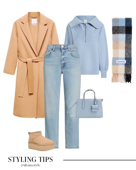 A half pullover sweater paired with light wash straight leg jeans, camel coat, scarf, platform mini uggs, and handbag makes a warm fall outfits idea.
.
.
.
.
.
.
.
.
Sweater outfits | sweater and jeans | blue sweater | long sweater | light blue sweater | quarter zip sweater | half zip sweater | jeans outfit | jeans and boots | Abercrombie jeans | high waisted jeans | high rise jeans | light jeans | straight jeans | fall coat | pea coat | long coat | wool coat | belted coat | brown coat | tan coat | fall scarf | winter scarf | platform Uggs | mini Uggs | fall fashion | fall shoes | fall sweaters | fall outfits 2023
#LTKxMadewell #LTKGiftGuide 
#LTKSeasonal #LTKU #LTKHalloween #LTKsalealert #LTKfindsunder50 #LTKfindsunder100 #LTKstyletip #LTKworkwear #LTKFind #LTKtravel #LTKshoecrush #LTKitbag #LTKHoliday #LTKunder50 #LTKunder100