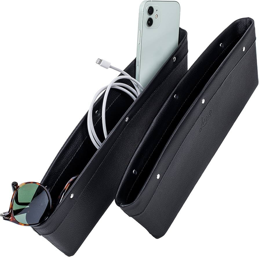 Lusso Gear 2 in 1 Car Seat Gap Organizer - Black - Universal Fit, Storage Pockets Adjust, 2 Set C... | Amazon (US)