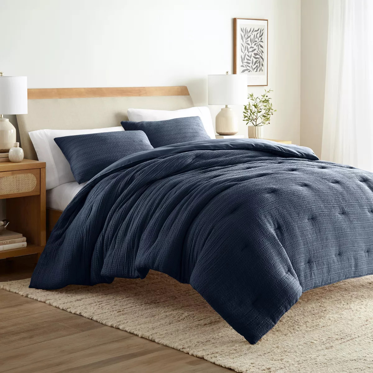 Waffle Textured Comforter Set All Season Down-Alternative Ultra Soft Bedding - Becky Cameron | Target