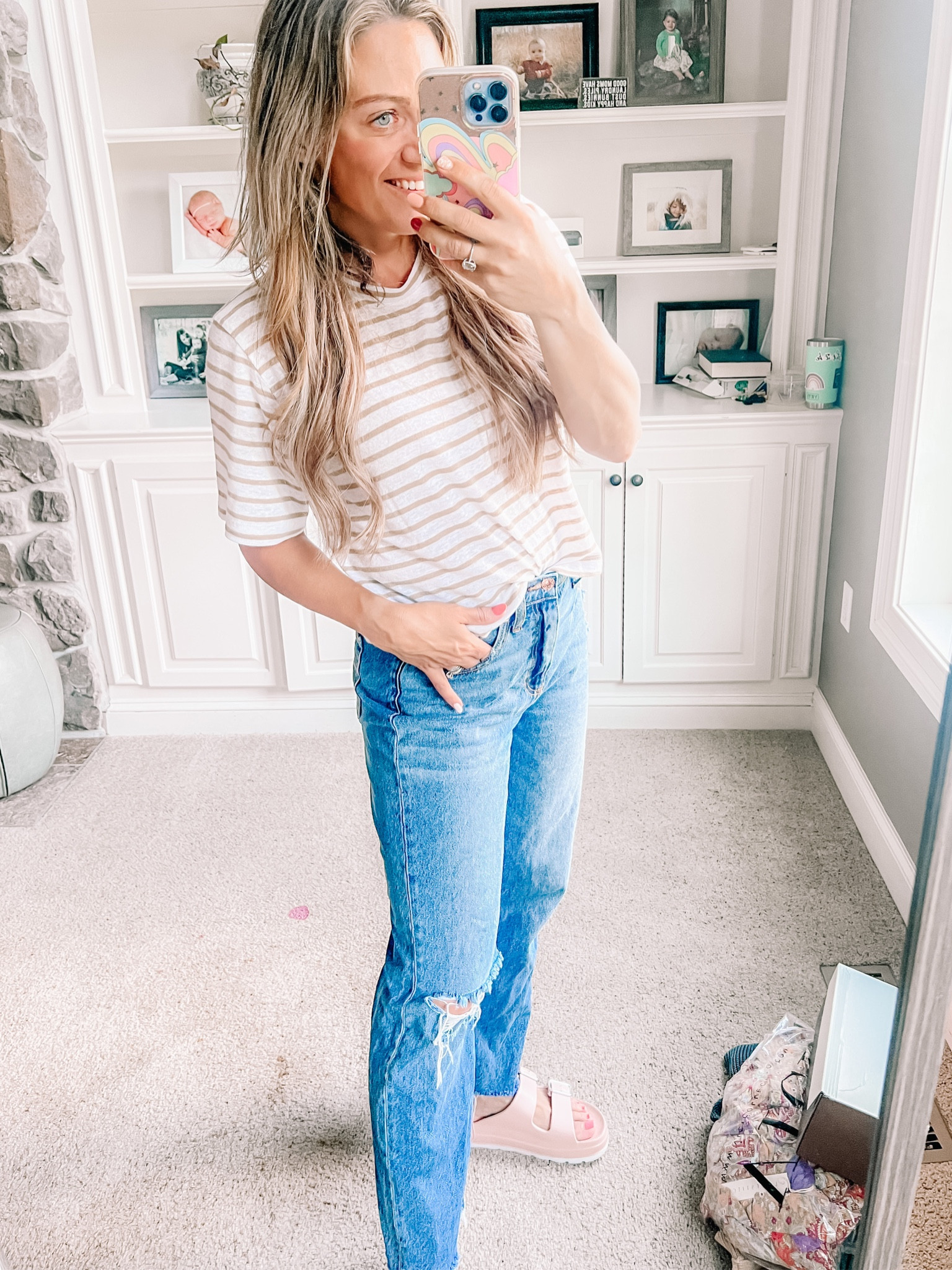 My favorite jeans ever! These straight legged slightly distressed jeans are my new favorites. Comfortable, great fit, looks good casual or dressed up. 
Denim • fall outfit • comfortable outfit 

#LTKSeasonal #LTKfindsunder50 #LTKover40
