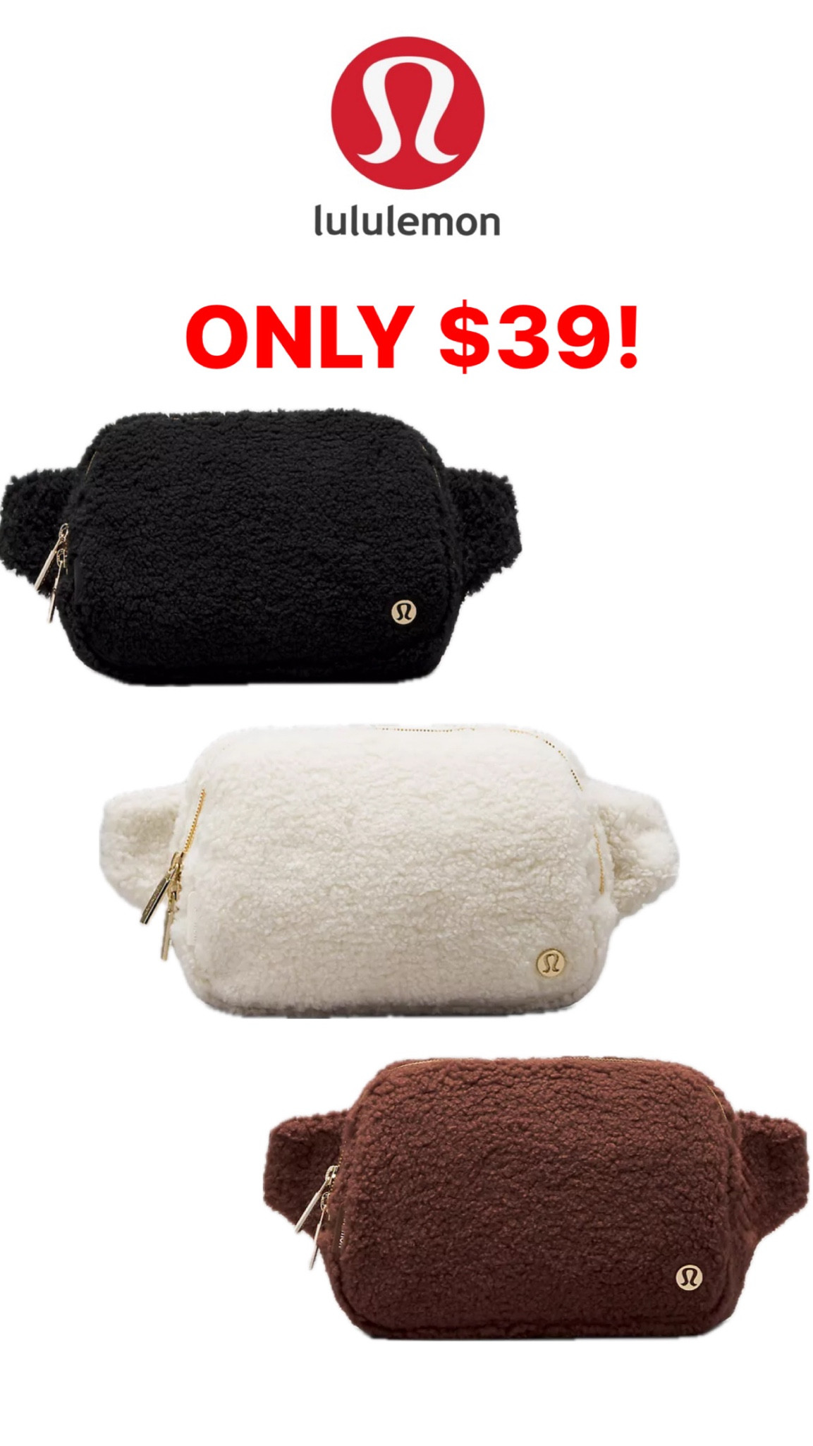 Sherpa belt bag
Lululemon belt bag 
Lululemon sale

#LTKSeasonal #LTKfindsunder50 #LTKsalealert