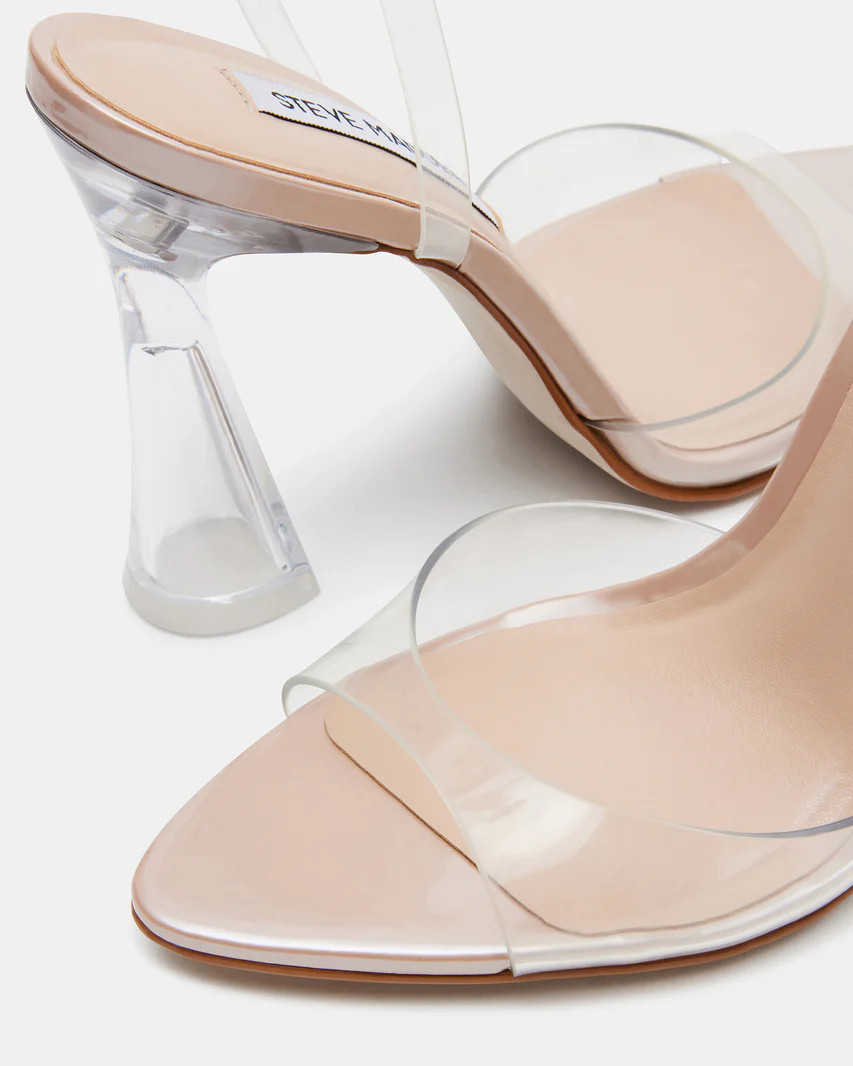 BEKI Clear Strappy Pointed-Toe Heel | Women's Heels | Steve Madden (US)