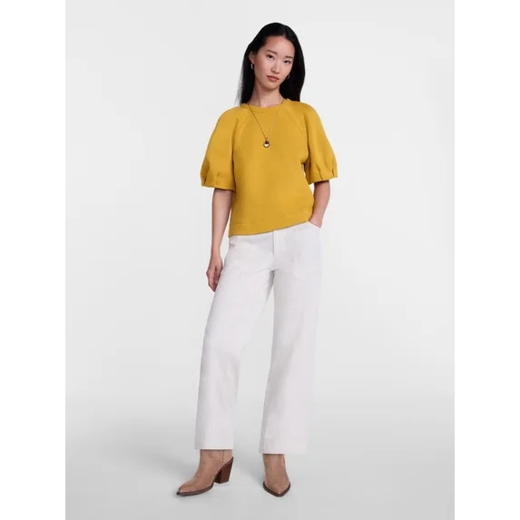 Scenario Women's and Women's Plus Fleece Top with Lantern Sleeves, Size XS-4X | Walmart (US)