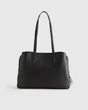 Italian Leather Triple Compartment Work Tote | Quince