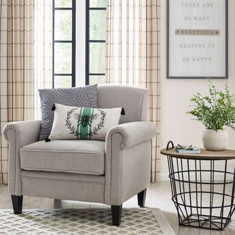 allen + roth with STAINMASTER Lifestyle Performance Pippa 5 x 8 Off-white Indoor/Outdoor Trellis ... | Lowe's