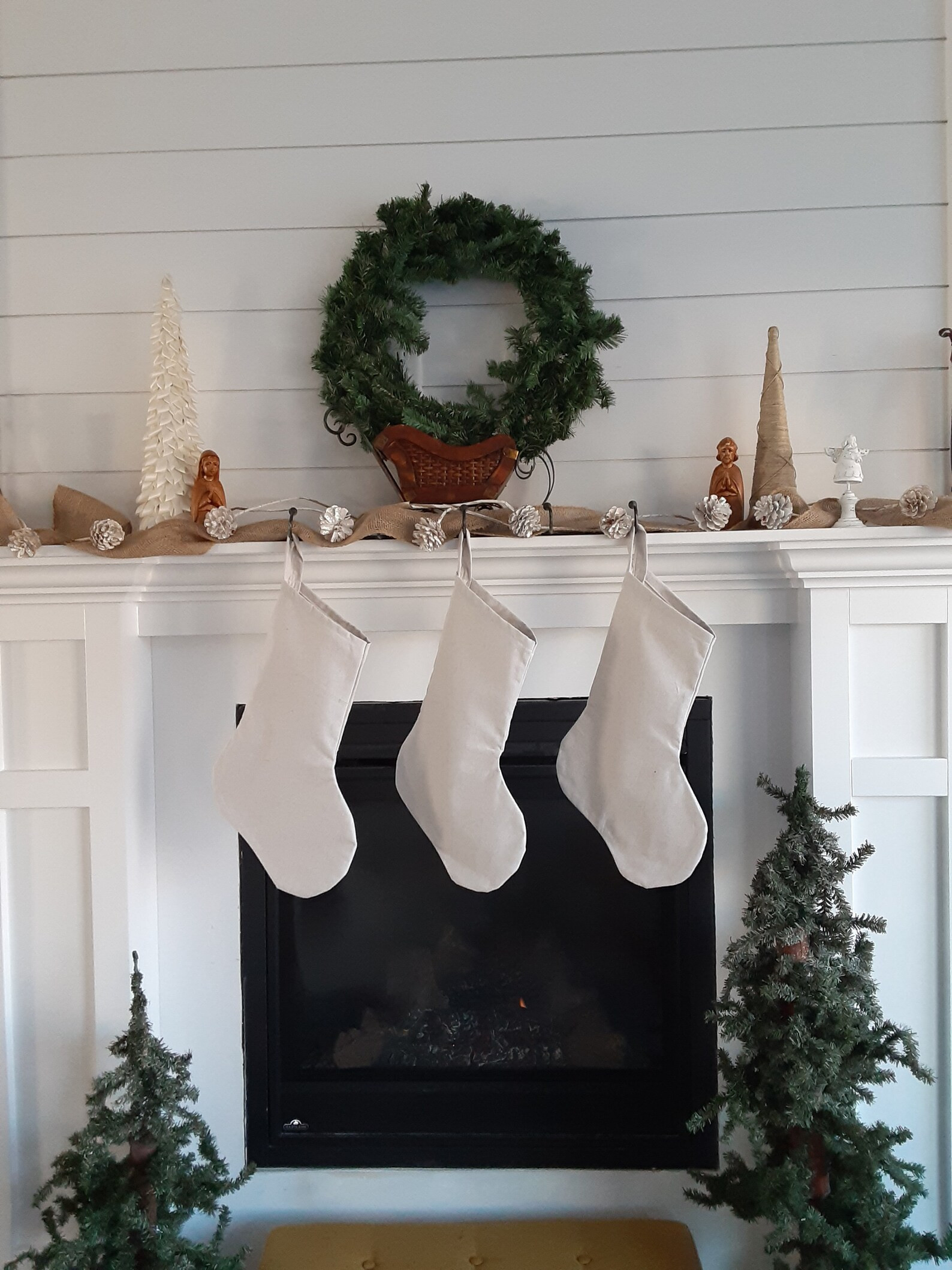 Neutral Canvas Stocking | Etsy (US)