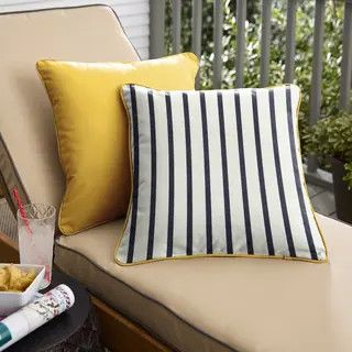 Sunbrella Indoor/Outdoor Two-Sided Square Pillows, Set of 2, Corded | Bed Bath & Beyond