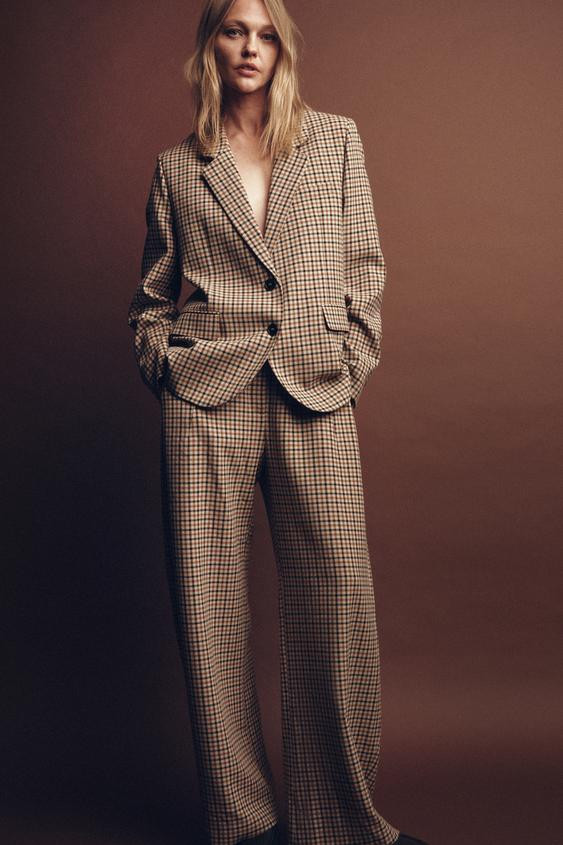 STRAIGHT PLAID BLAZER ZW COLLECTION | Zara US