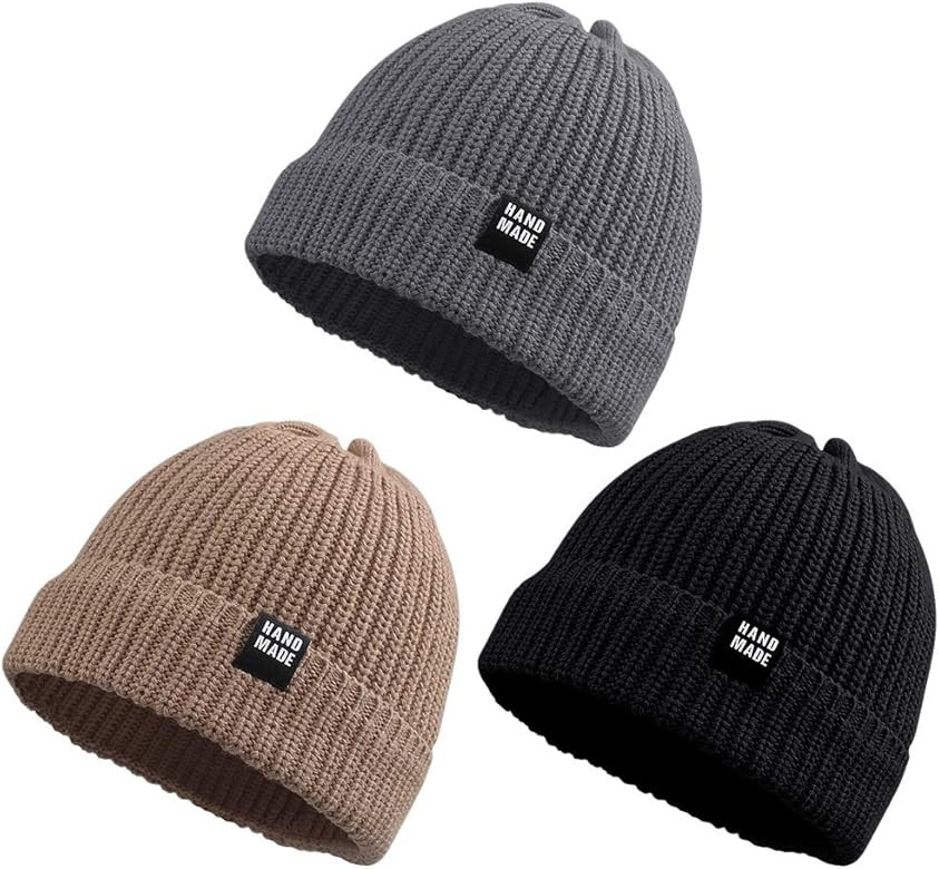 Simple Knitted Baby Beanie Hip-Hop Boys Winter Hat Toddler Kids Bonnet for Girls 0-5Y | Amazon (US)