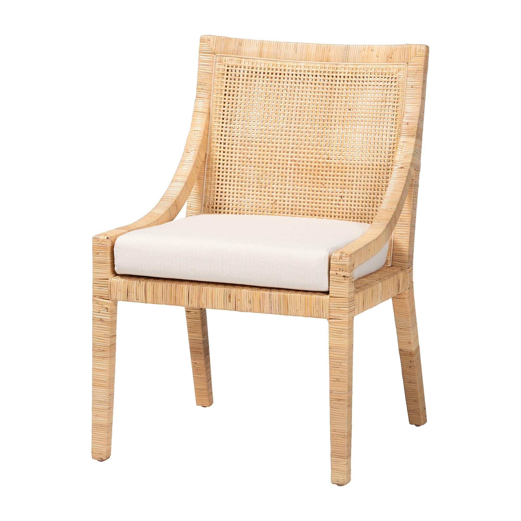 Bali & pari Alexis Natural Rattan Dining Chair - Handcrafted Wingback Accent Chair with Woven Bac... | Amazon (US)
