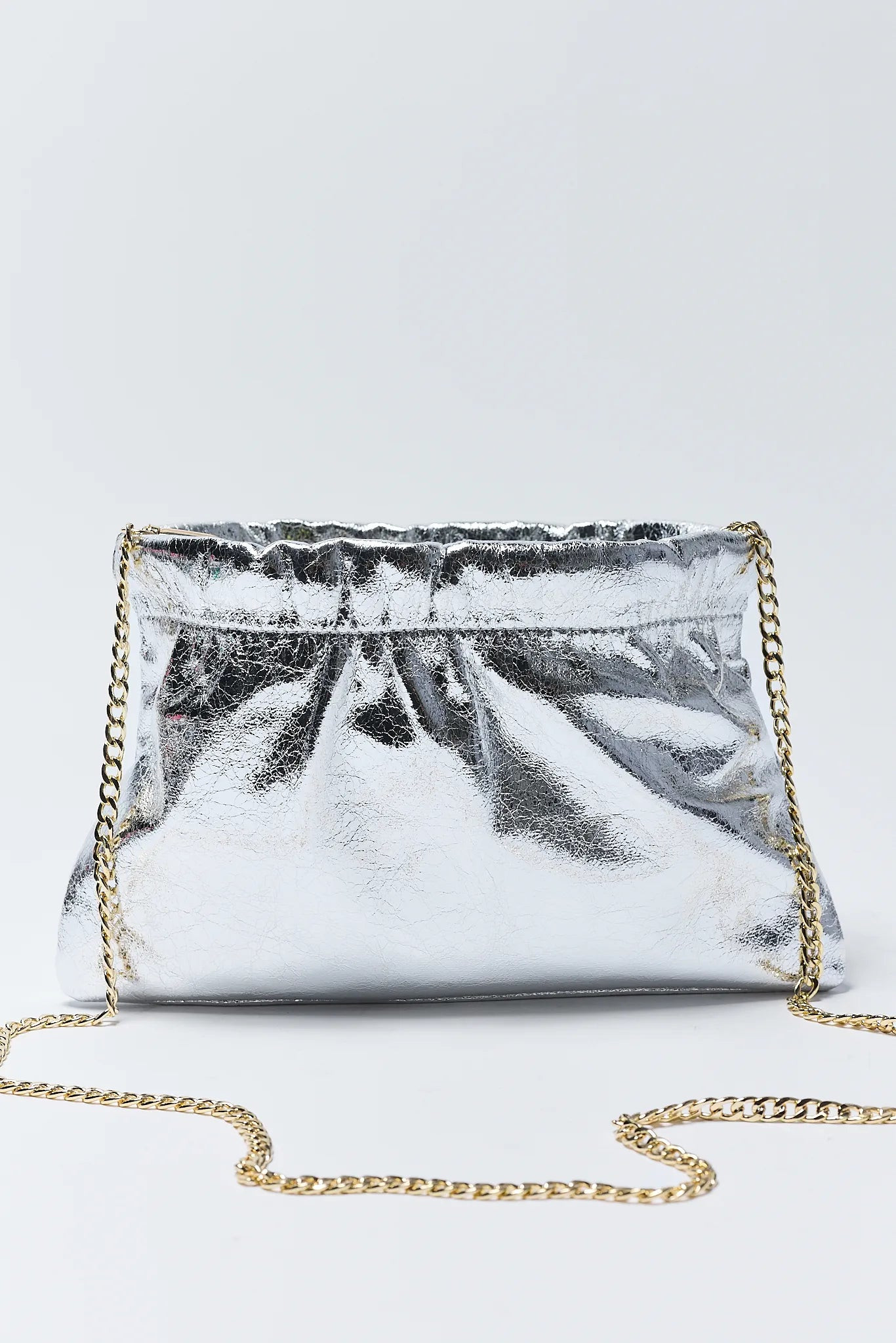 Everly Silver Metallic Bag | Avara