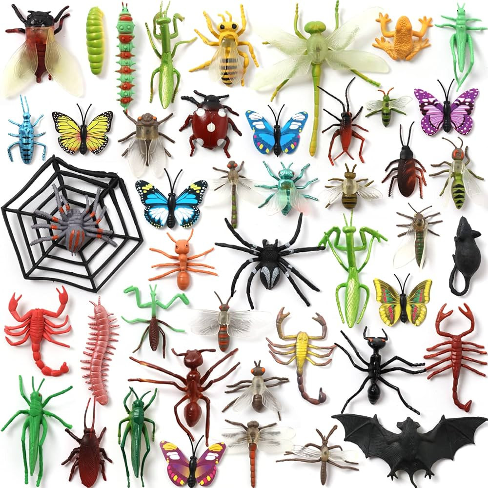 Realistic Insect Toy Figures for Kids, 45Pack Colorful Assorted Play Bugs for Children, Toddler E... | Amazon (US)