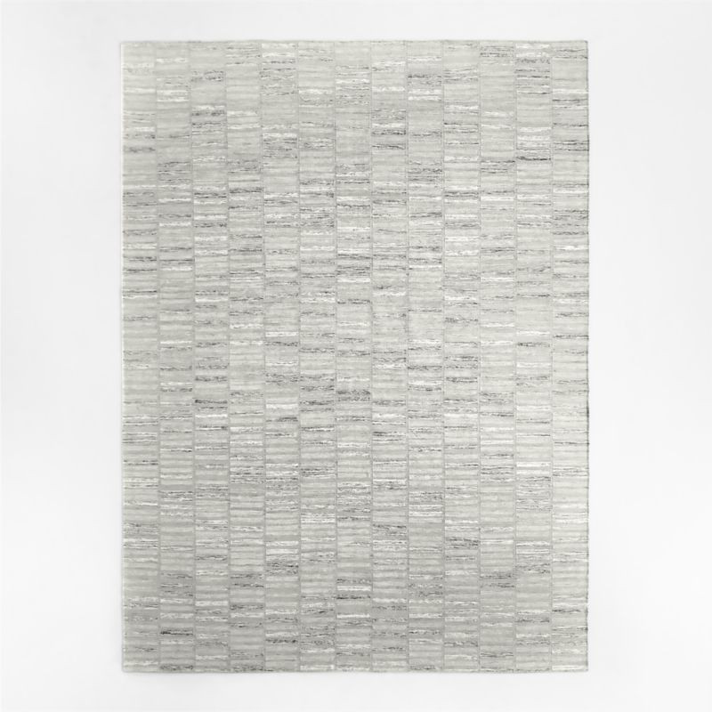Carmel Wool Grey Area Rug 6'x9' + Reviews | Crate & Barrel | Crate & Barrel