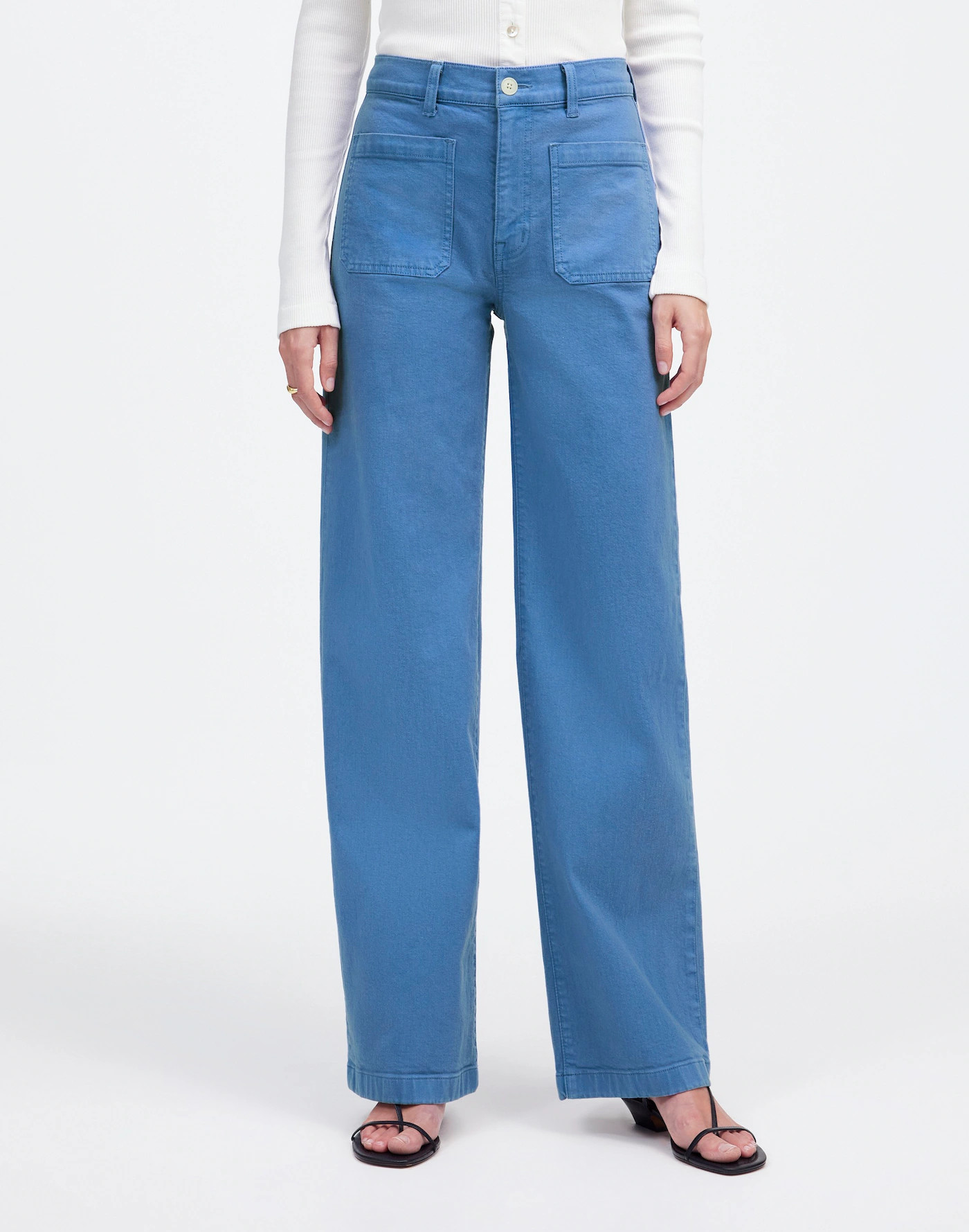 The Emmett Wide-Leg Pant: Patch Pocket Edition | Madewell