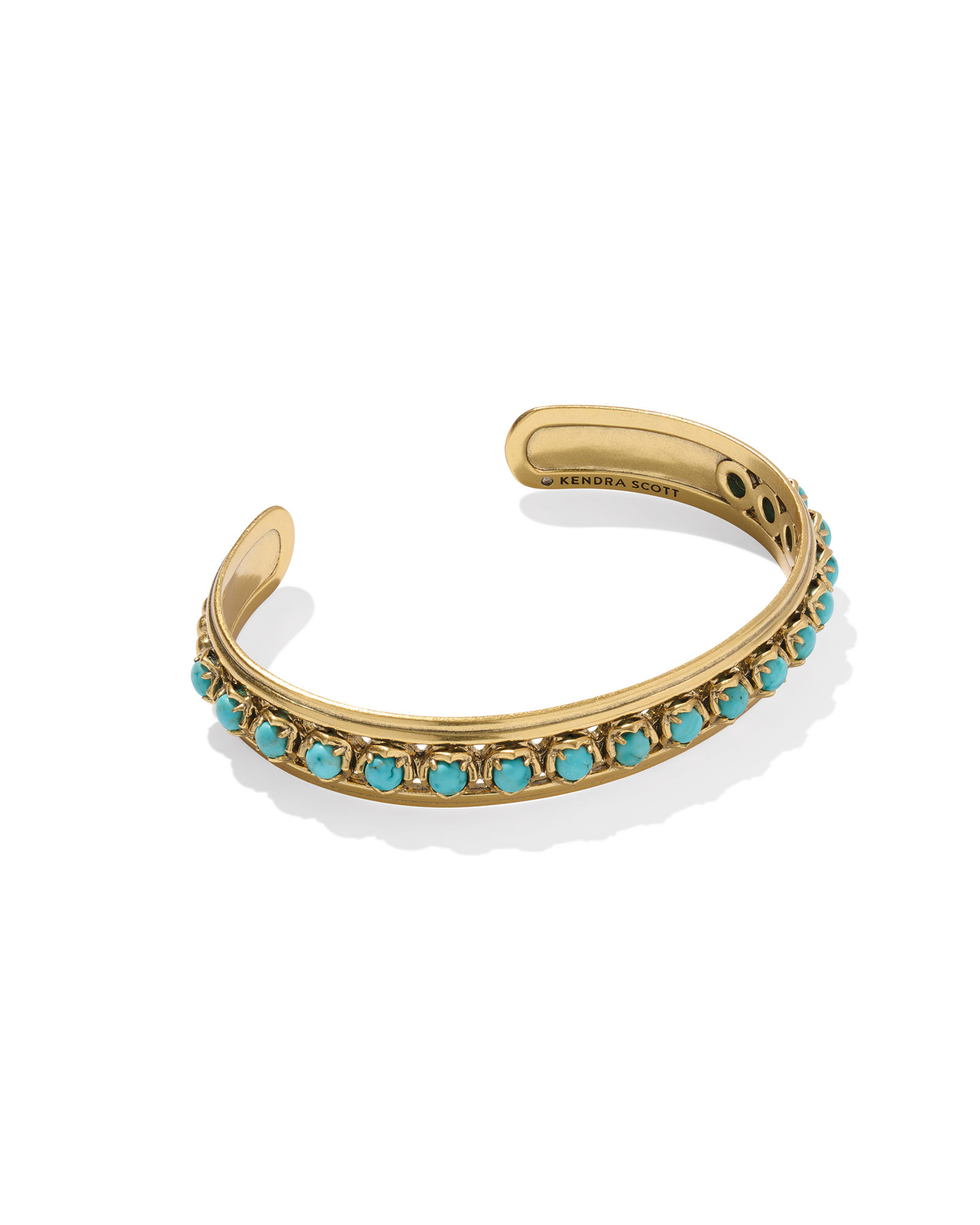 Ida Vintage Gold Cuff Bracelet in Variegated Turquoise Magnesite | Kendra Scott