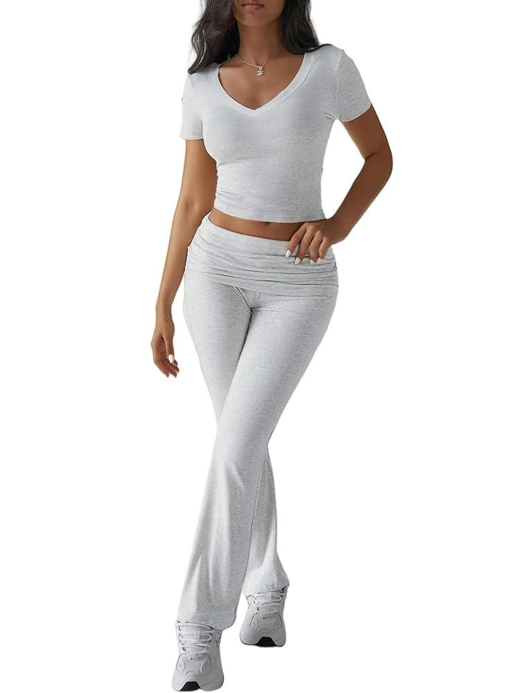 Women Two Piece Sets Workout Outfits Lounge Matching Pants Tracksuit Streetwear | Amazon (US)