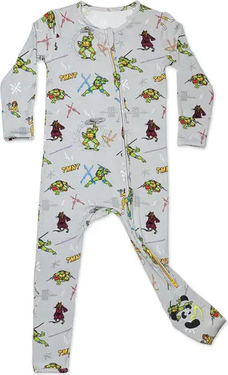 Bellabu Bear Kids' x Teenage Mutant Ninja Turtles Fitted Convertible Footie Pajamas | Nordstrom | Nordstrom