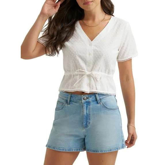 Lee® Women's and Plus Button Front Tie Top, Sizes S-4XL | Walmart (US)