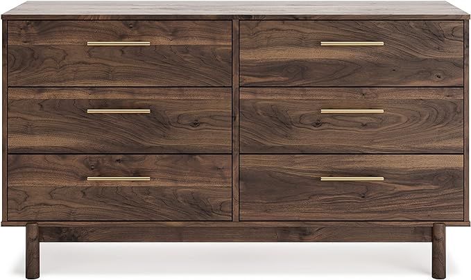 Signature Design by Ashley Calverson Contemporary 6 Drawer Dresser with Burnished Goldtone Pulls,... | Amazon (US)