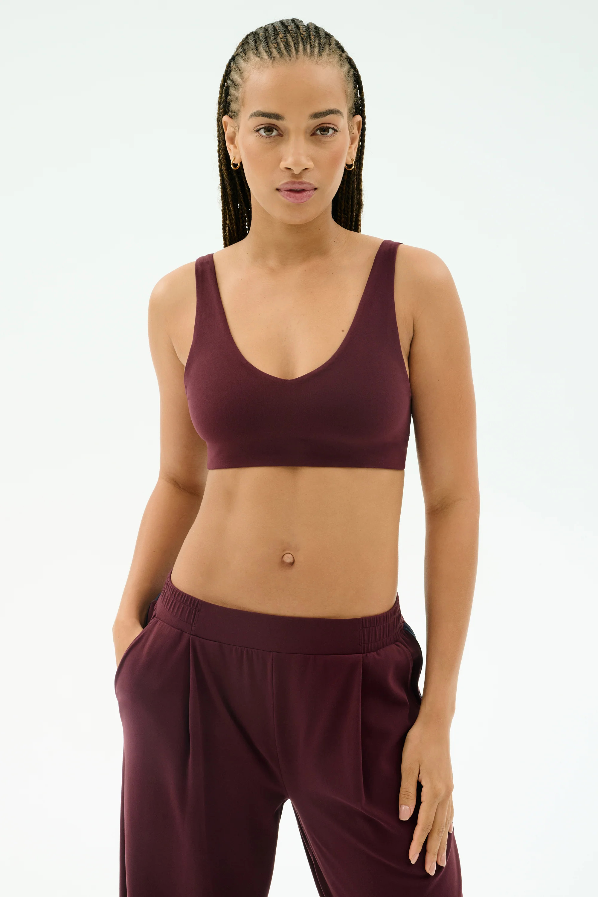 Airweight Scoop Back Bra - Dark Cherry | Splits59.com