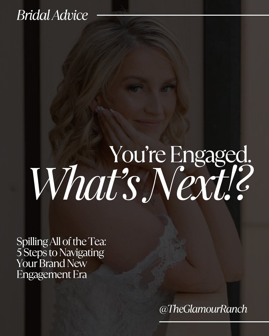 The love of your life? 

They proposed? 

This weekend?

Congrats, my love. Seriously. It’s about damn time, am I right? 😉🫶🏼

You’re officially in your BRIDAL ERA!

What’s next? 

Where do we go from here? 

Where do we start?

Bestie. I’ve got you. 8 seasons strong, and this MUA has all of the tea.

Over the next few weeks I am going to help you:

- Tackle wedding planning
- Work through vendor spreadsheets
- Navigate the next steps
- Prep for your bridal preview session

AND SO MUCH MORE! 🙃

So smash that follow button and let’s be friends. AND Reach out with any of your questions, if I don’t have an answer, chances are that I know someone who does… duh.

So let’s make it through booking season together - because here’s the thing bestie, you’re in your Bridal Era now, and we vendors are here for you!

Catch ya on the flip side.

XOXOXO, Ashley 💋