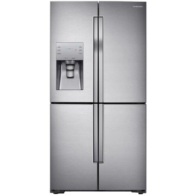 Samsung FlexZone 22.5-cu ft 4-Door Counter-depth French Door Refrigerator with Ice Maker (Stainle... | Lowe's
