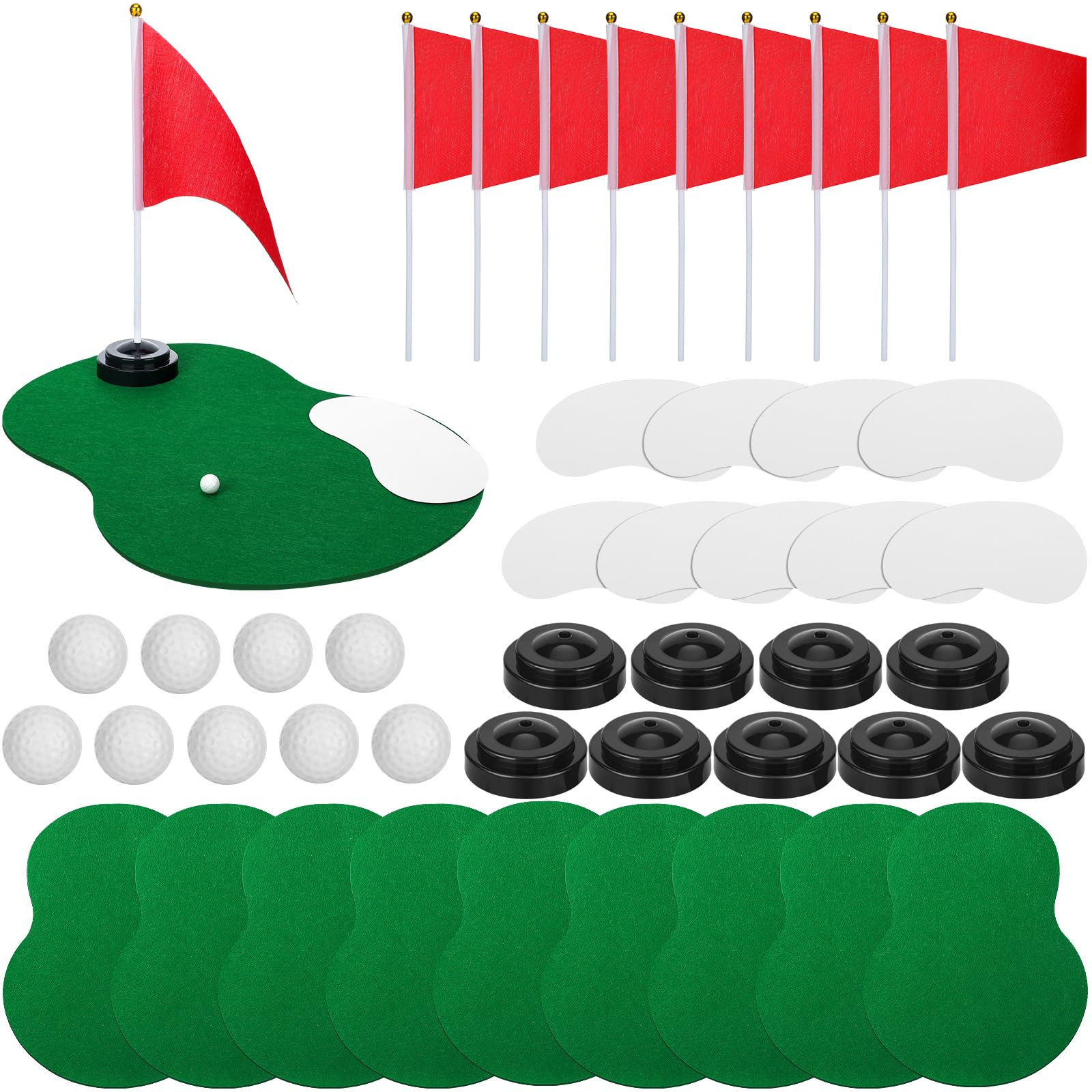 9 Set Golf Flag Centerpieces for Table Hole in One Party Decorations Include Ball Sand Trap Red F... | Amazon (US)