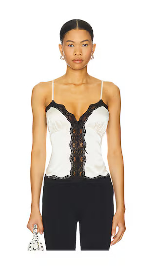 Blair Top in White & Black Trim | Revolve Clothing (Global)