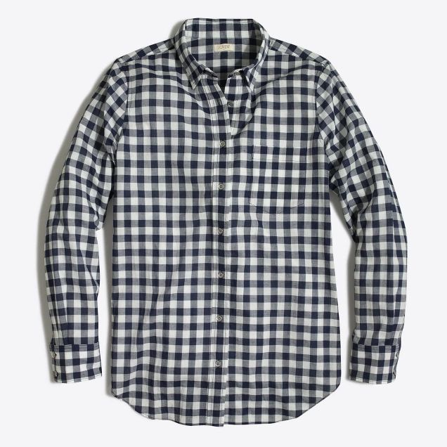 Gingham classic button-down shirt in boy fit | J.Crew Factory