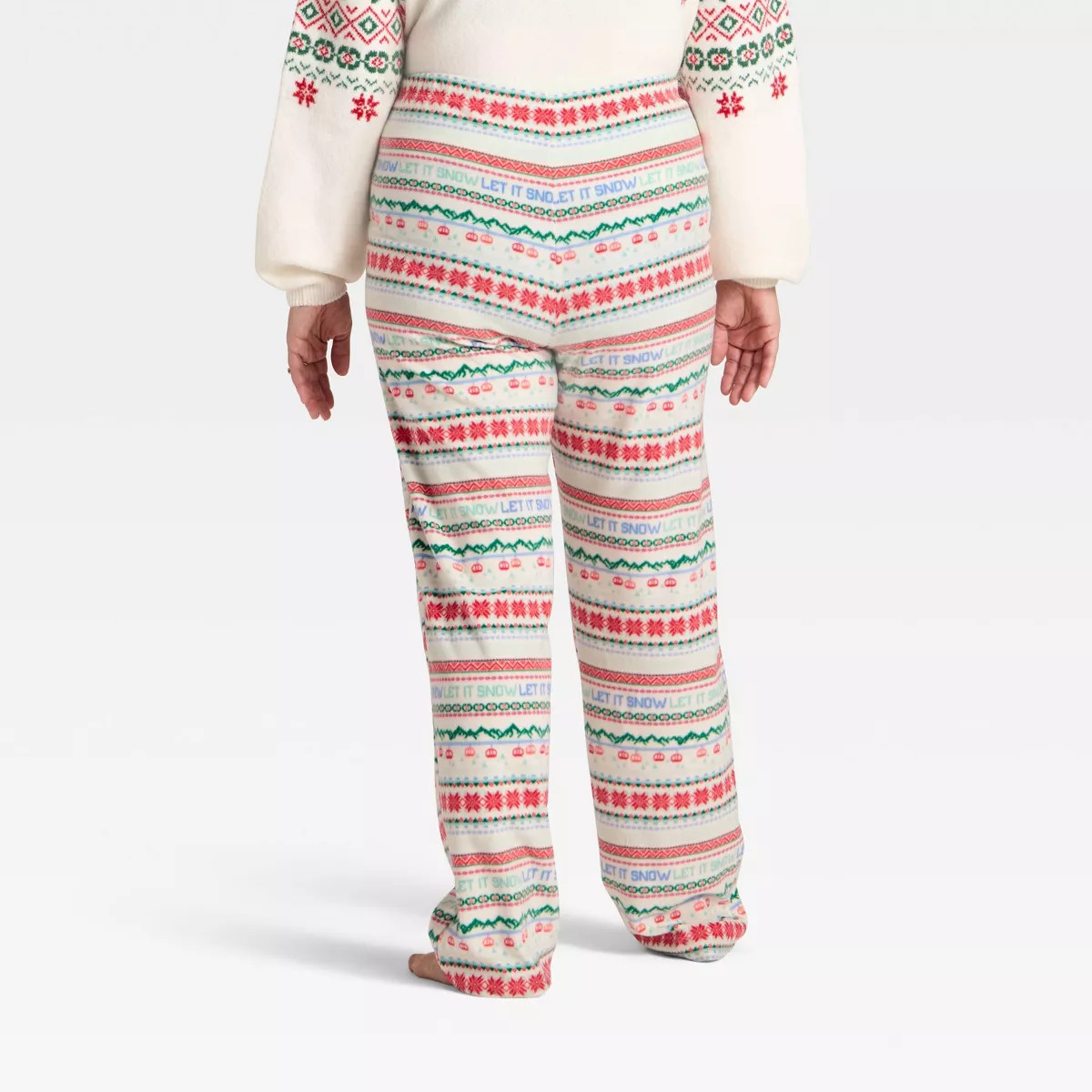 Women's "Let it Snow" Fair Isle Microfleece Holiday Matching Family Pajama Pants - Wondershop™ ... | Target