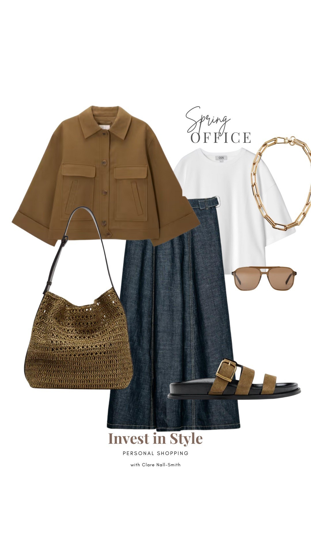Smart casual spring outfit 

Workwear 
Lunch date 
Midi skirt 
Denim skirt 
Spring jacket 
City break 

#LTKAprilSpotlight #LTKspring #LTKstyletip
