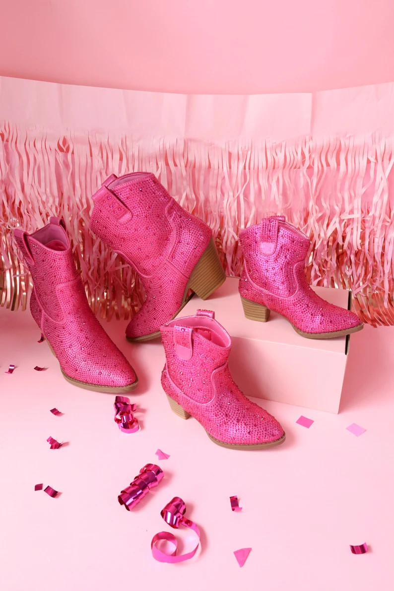 Fuchsia Mommy and Me Western Boots | Mommy and Me cowgirl boots | Mommy and Me matching outfits |... | Etsy (US)