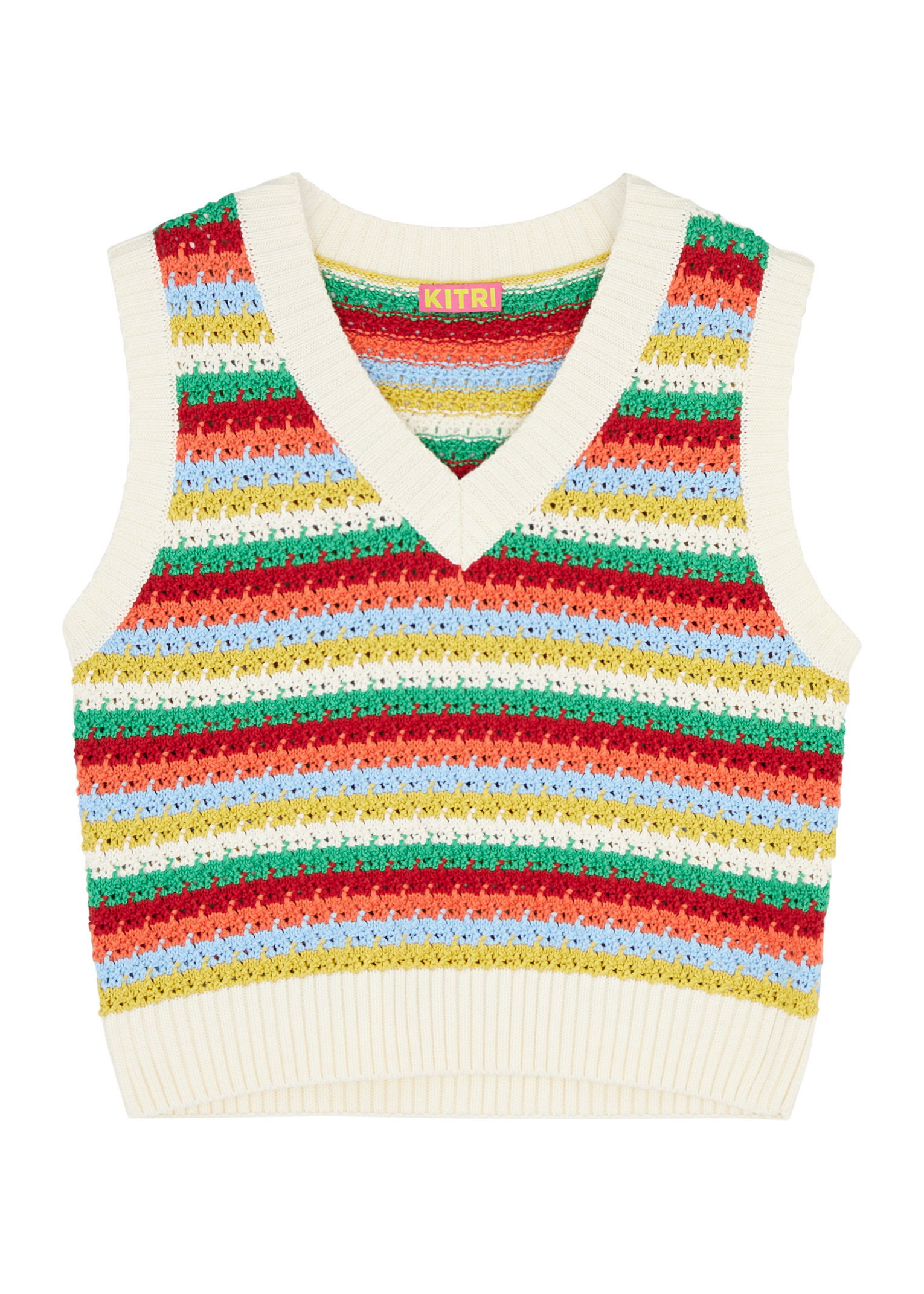 Winona striped crochet-knit vest | Harvey Nichols