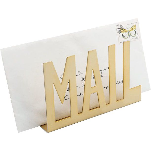 MyGift Modern Gold Tone Metal Desktop Mail Organizer, Office - Walmart.com | Walmart (US)