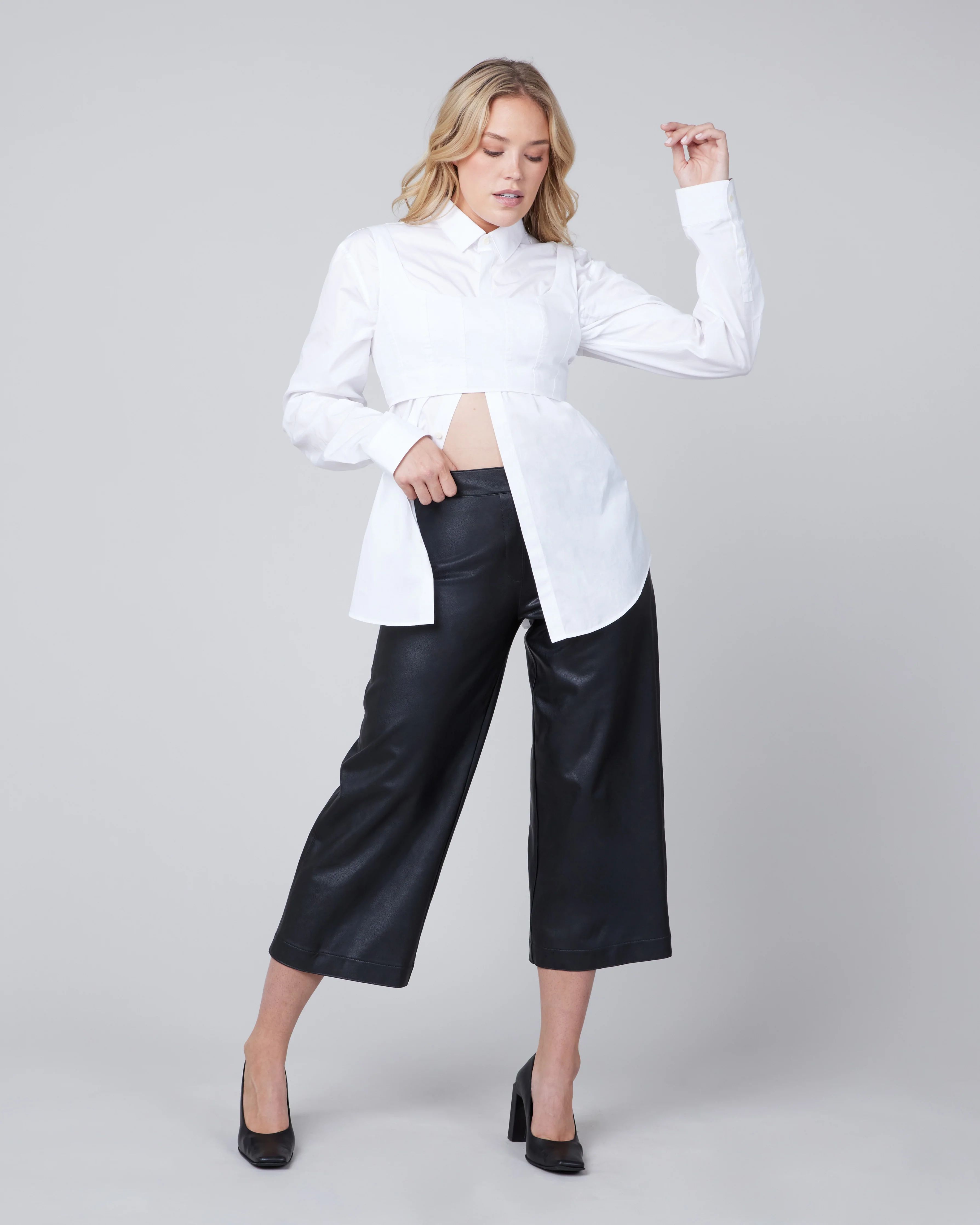 Leather-Like Culottes | Spanx