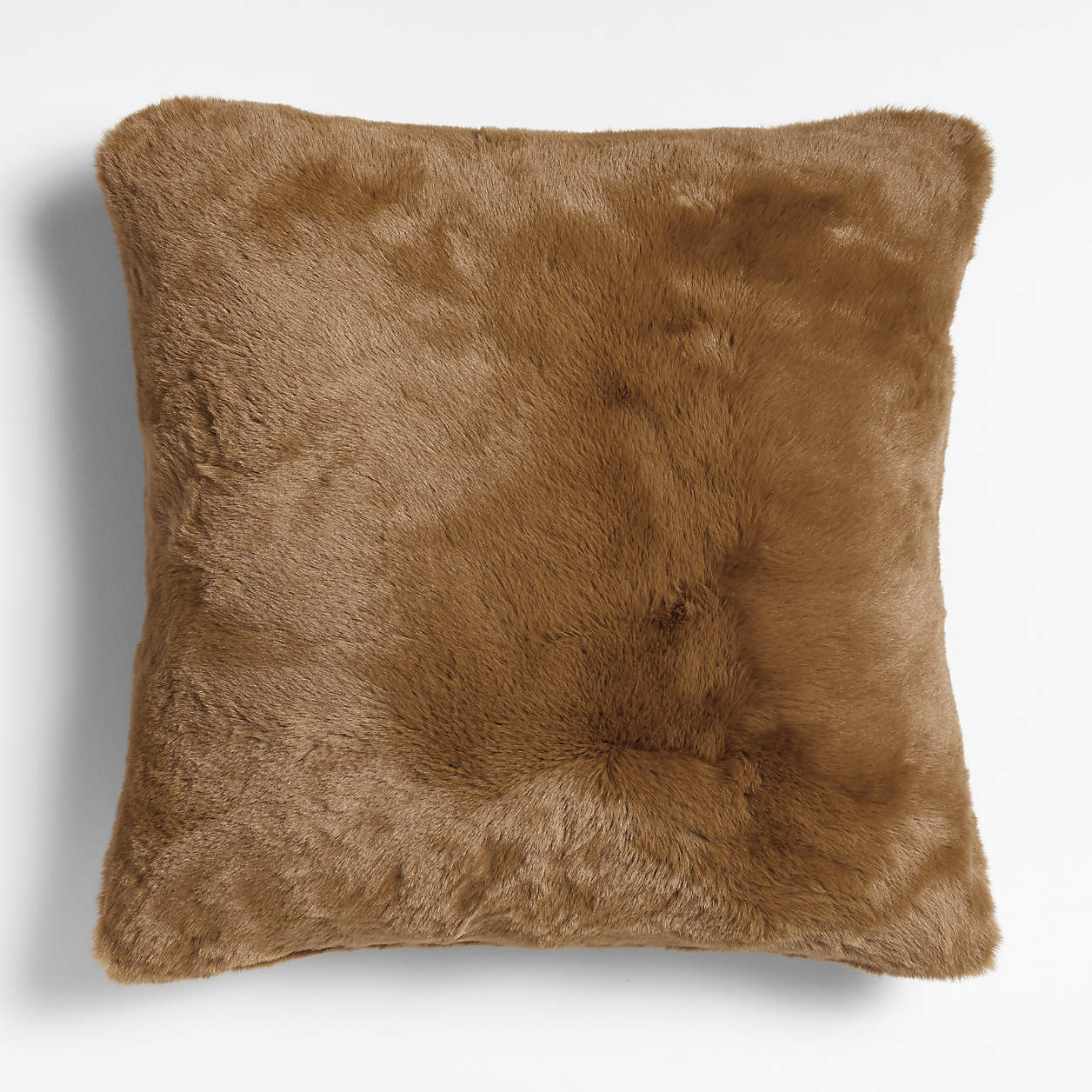 Caramel Brown Faux Fur Holiday Decorative Throw Pillow Cover 36"x16" + Reviews | Crate & Barrel | Crate & Barrel