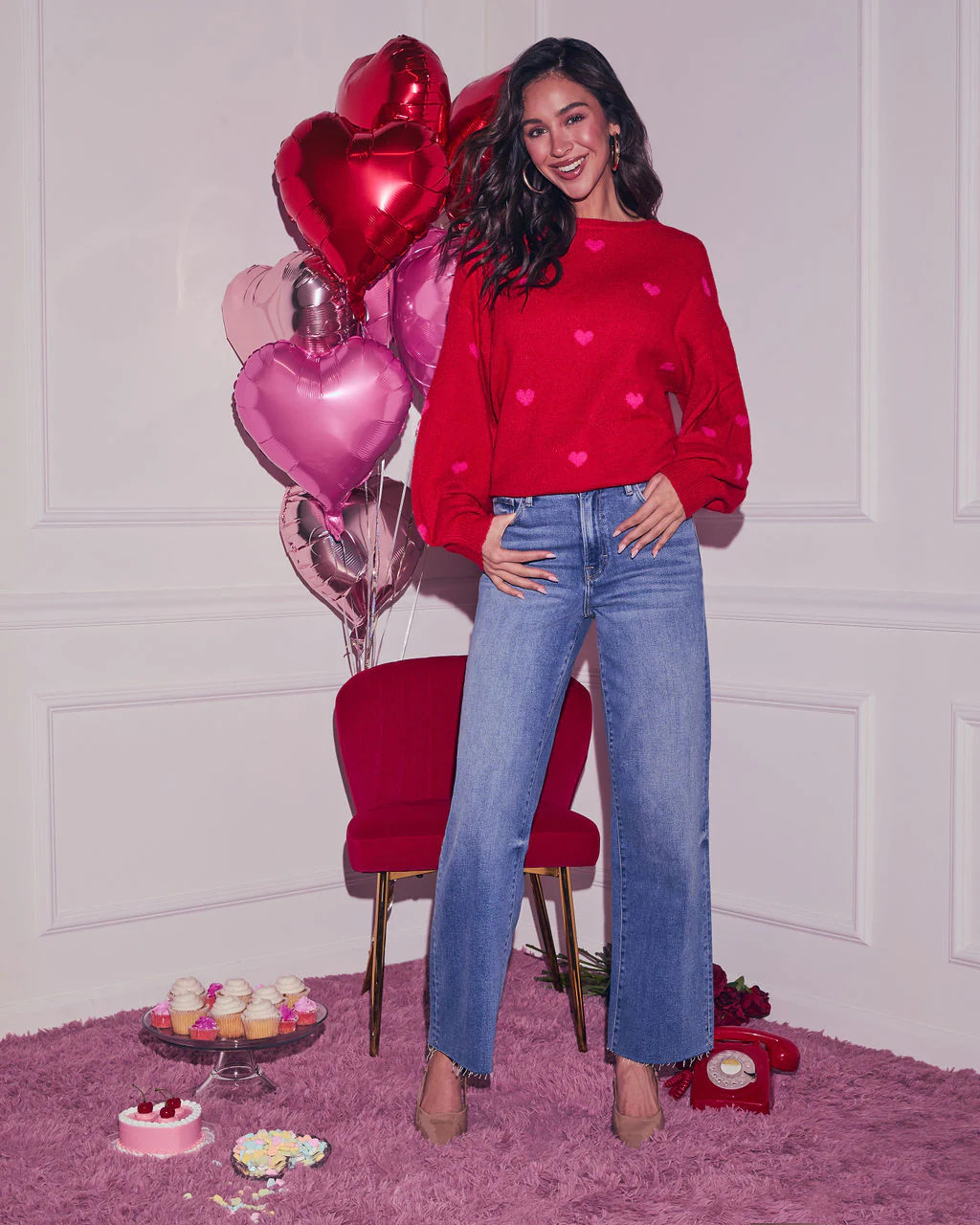 Normah Embroidered Heart Sweater | VICI