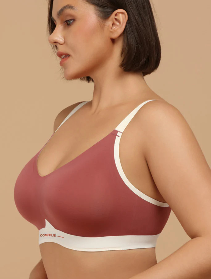 Comfelie® Airlite Everyday Bra with V-Neck Color Blocking | Comfelie