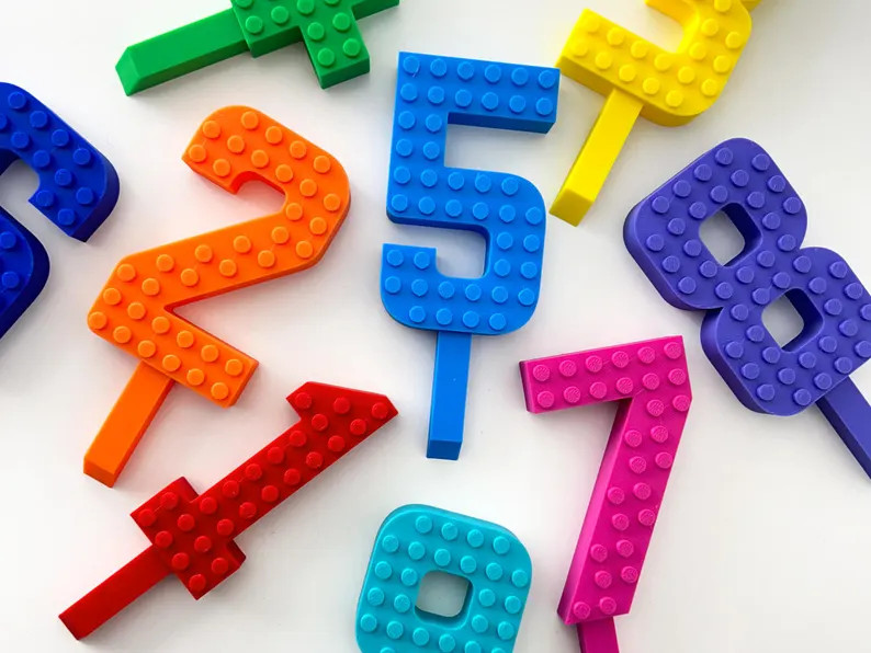 Brick Compatible Cake Number - Building Blocks Style Cake Decoration - Happy Birthday Number for ... | Etsy (US)