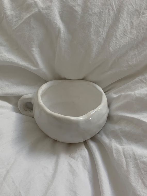 White/neutral pinch mug | Etsy (CAD)